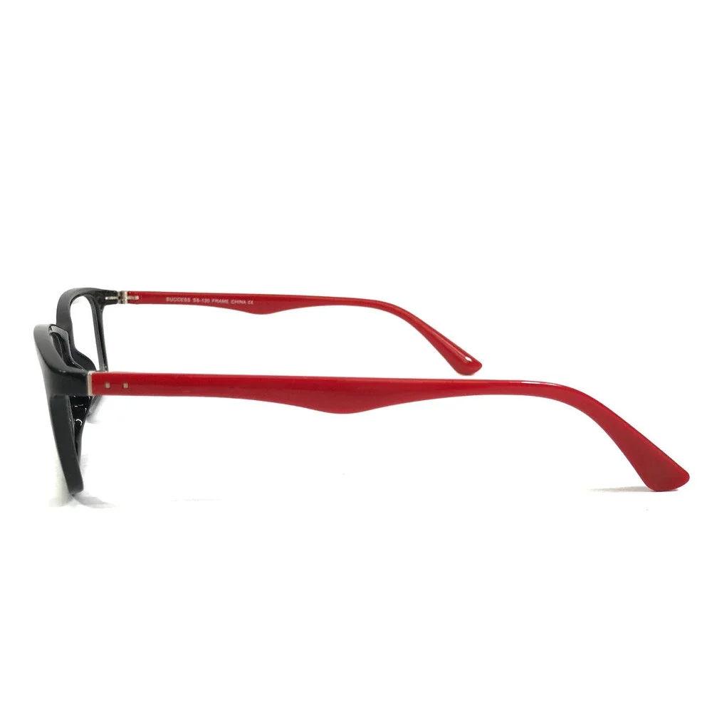 Success Eyeglasses Frames SS-130 BLACK/RED Rectangle Full Rim 53-17-140